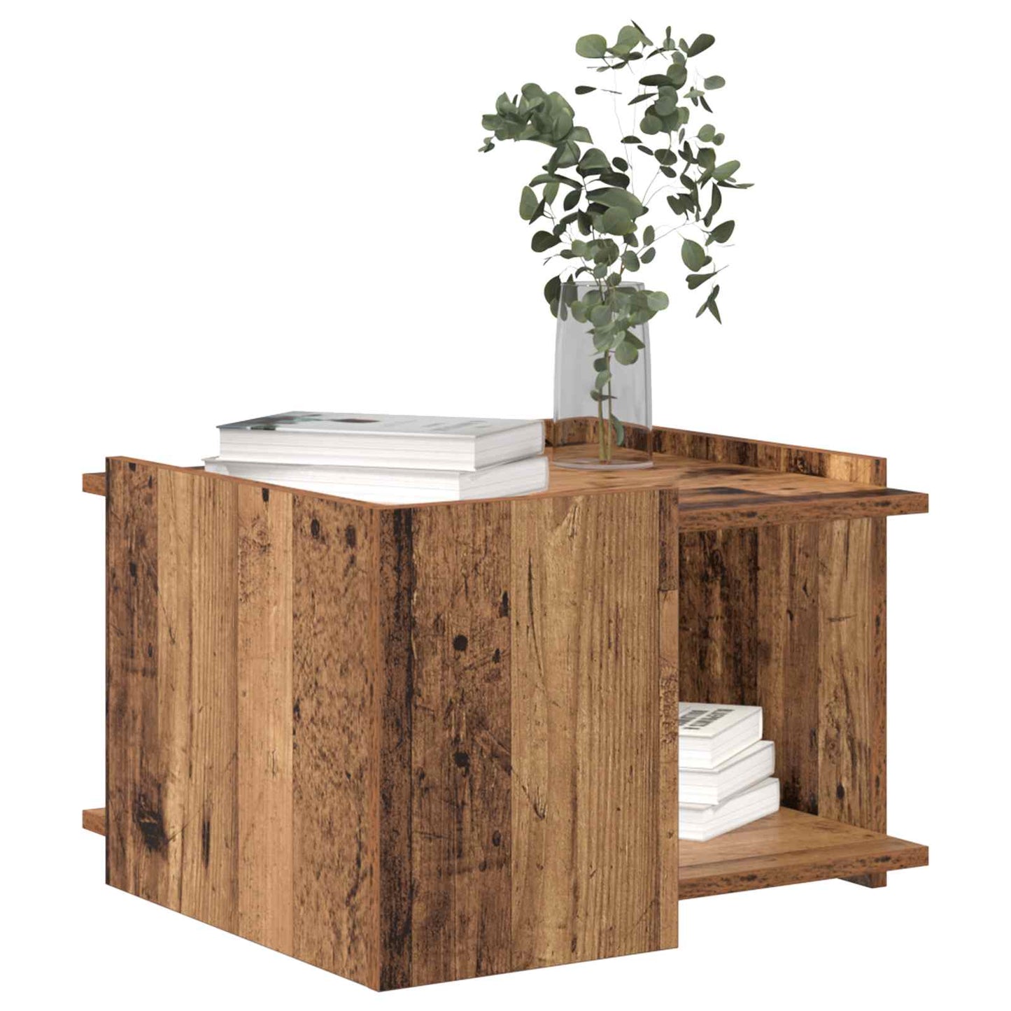 vidaXL Coffee Table Old Wood 50.5 x 50 x 33 cm Engineered Wood