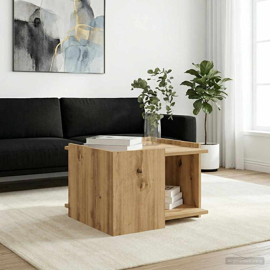 vidaXL Coffee Table Artisan Oak 50.5 x 50 x 33 cm Engineered Wood