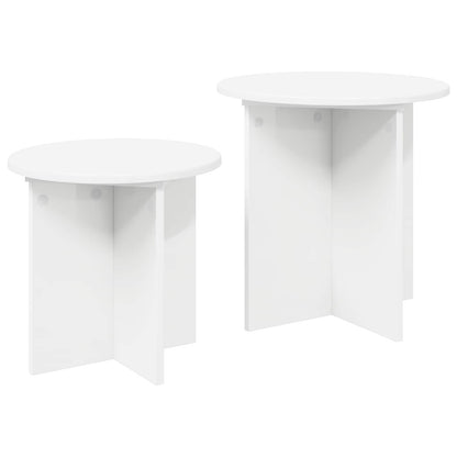 vidaXL Side Table Set 2 pcs Ø 45 x 45 cm Engineered Wood
