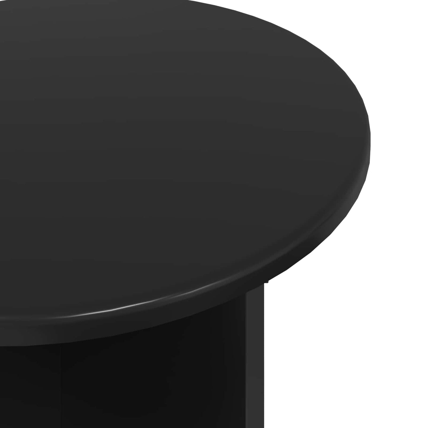 vidaXL Side Table Set 2 pcs Black Oak Ø 45 x 45 cm Engineered Wood