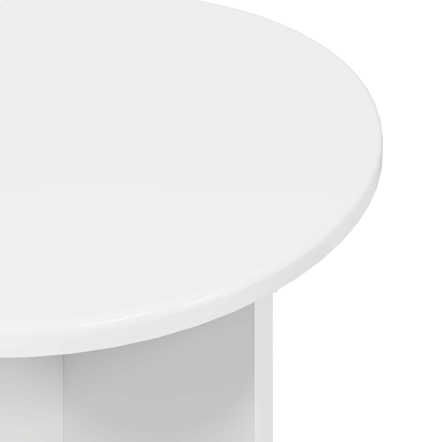 vidaXL Side Table Set 2 pcs High Gloss White Engineered Wood
