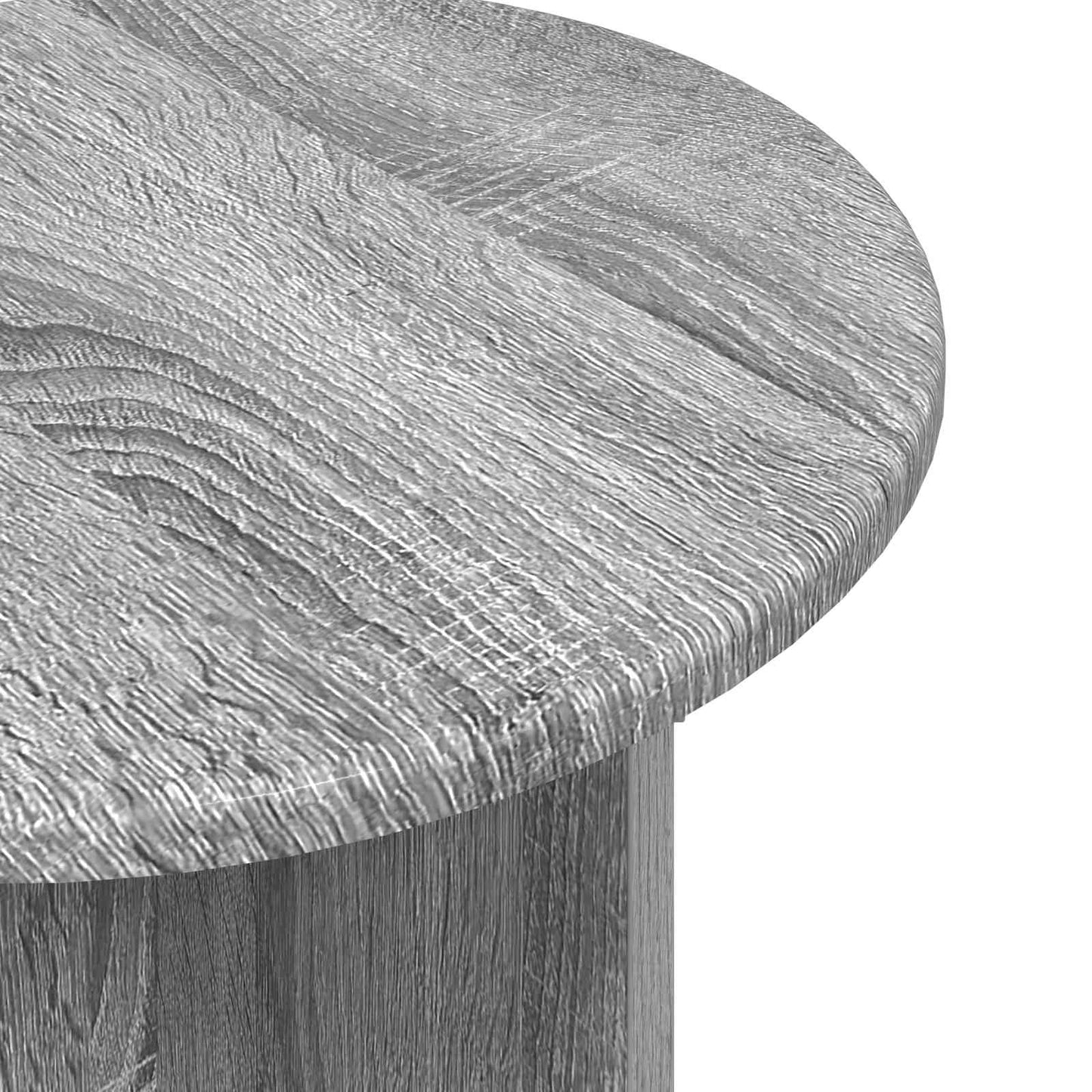 vidaXL Side Table Set 2 pcs Grey Sonoma Ø 45 x 45 cm Engineered Wood