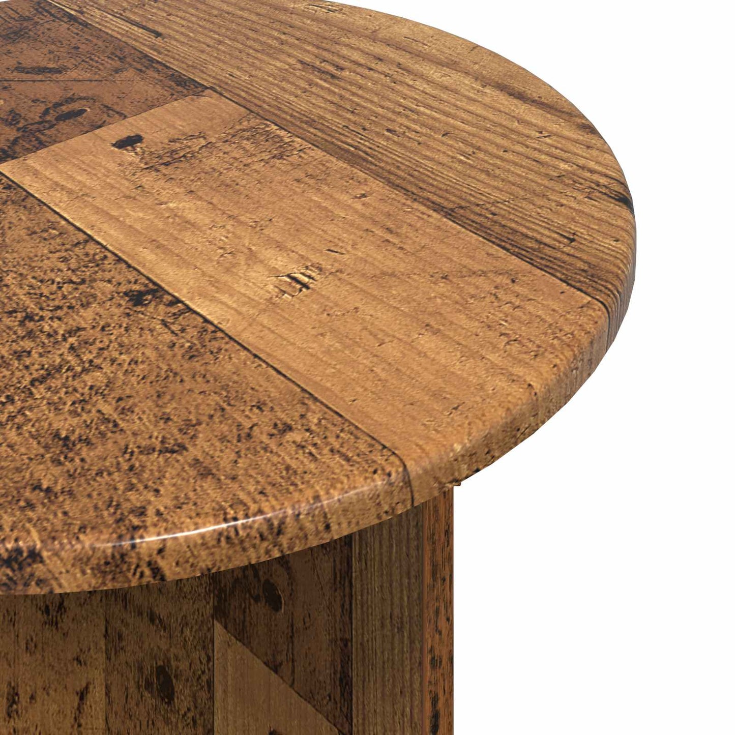 vidaXL Side Table Set 2 pcs Old Wood Ø 45 x 45 cm Engineered Wood