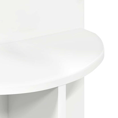 vidaXL Side Table with Storage White Ø 39.5 x 55 cm Engineered Wood