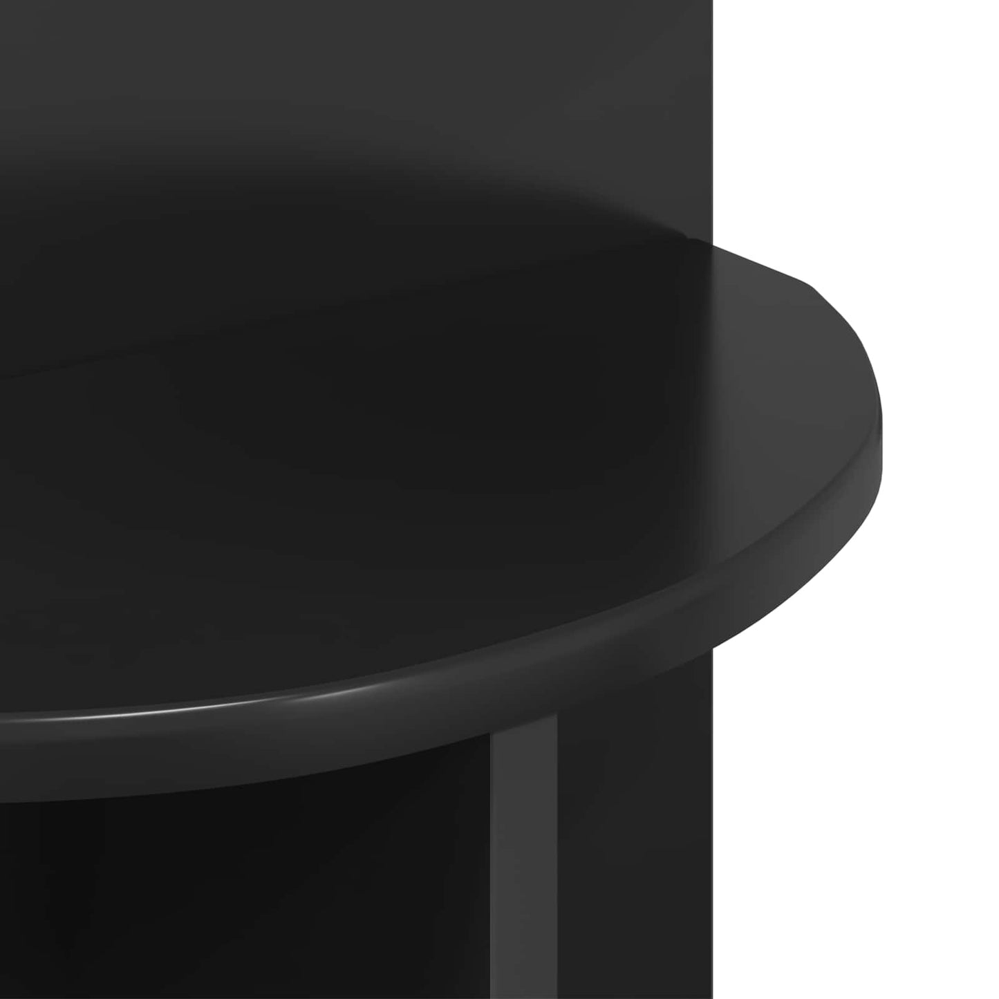 vidaXL Side Table Black Oak Ø 39.5 x 55 cm Engineered Wood