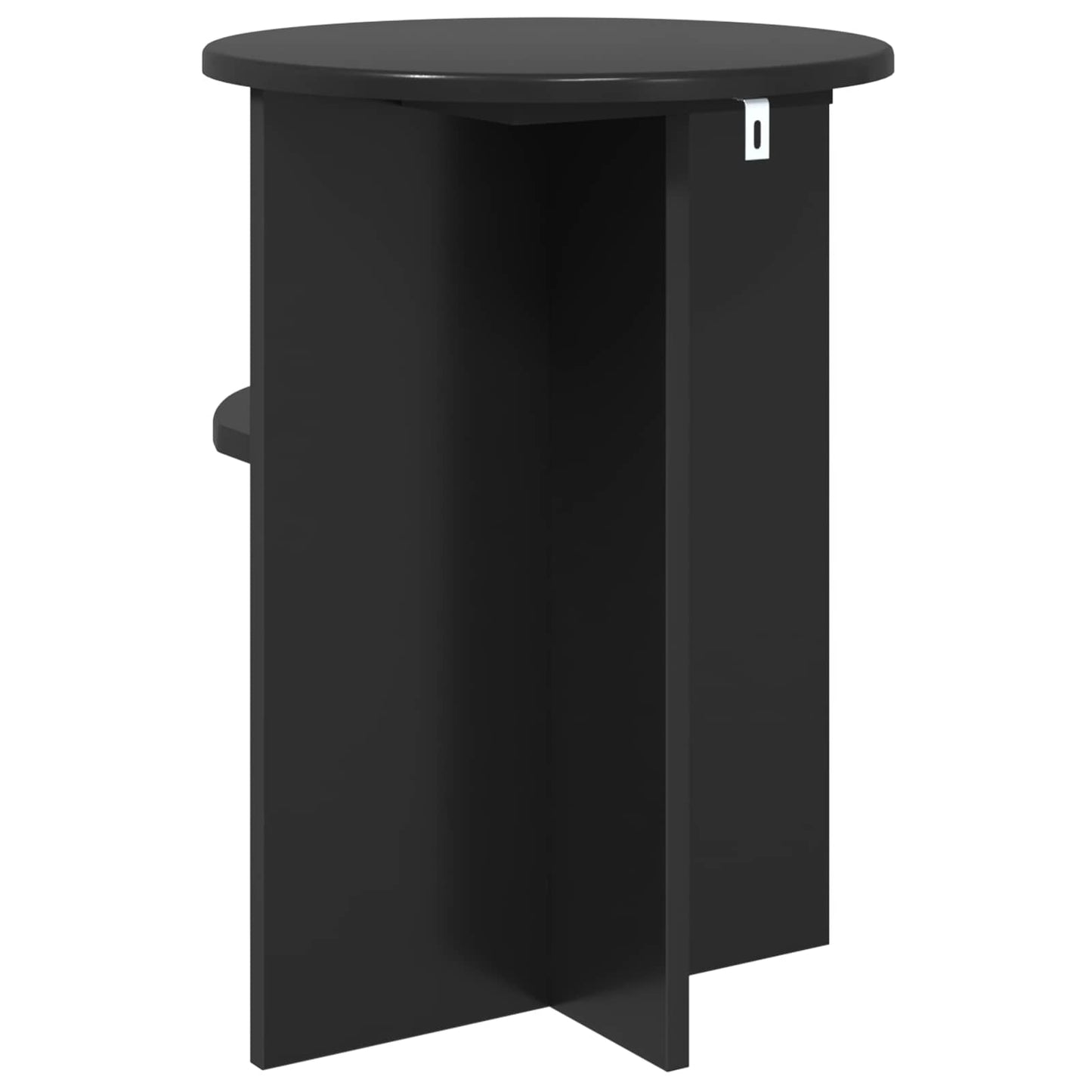 vidaXL Side Table Black Oak Ø 39.5 x 55 cm Engineered Wood
