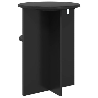 vidaXL Side Table Black Oak Ø 39.5 x 55 cm Engineered Wood