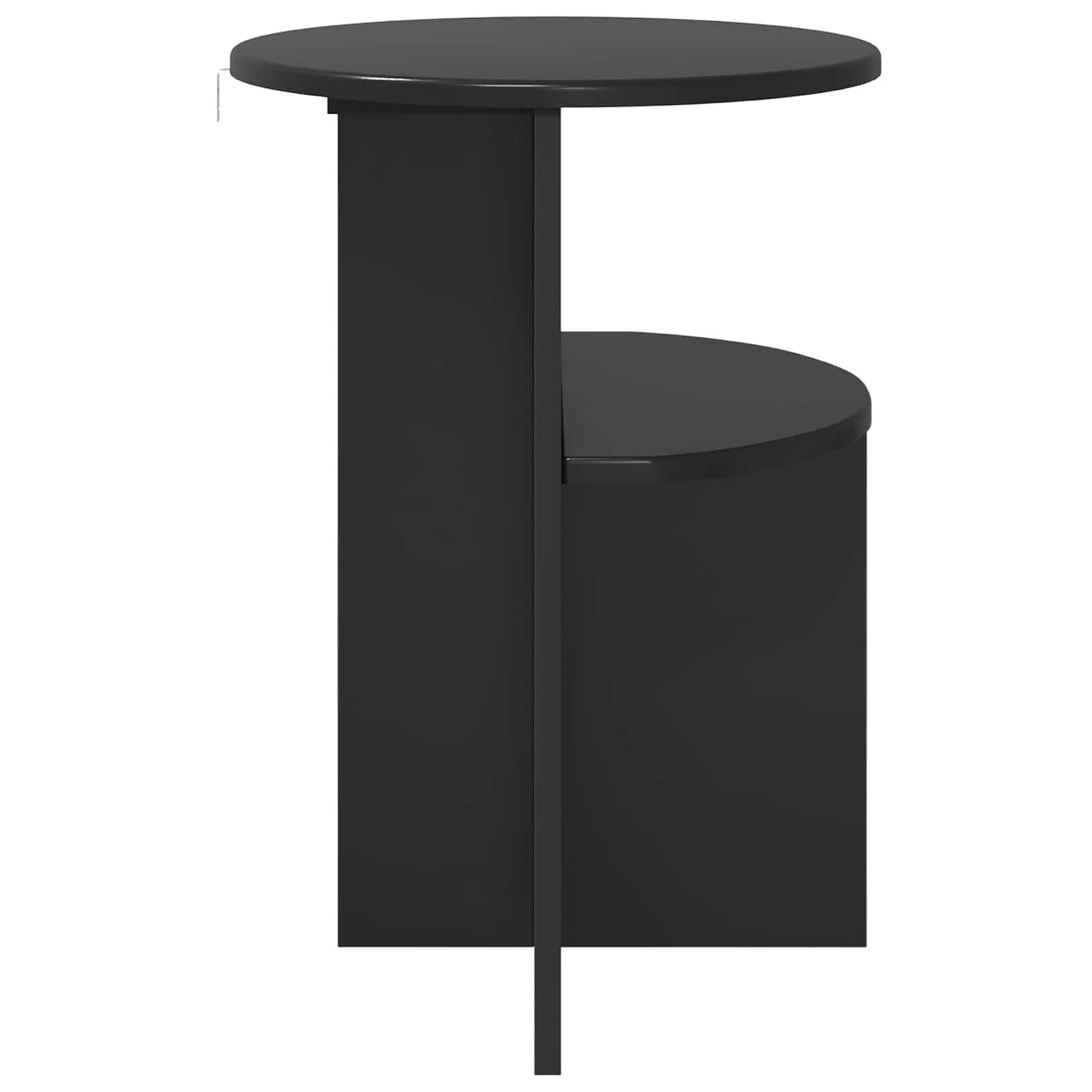 vidaXL Side Table Black Oak Ø 39.5 x 55 cm Engineered Wood