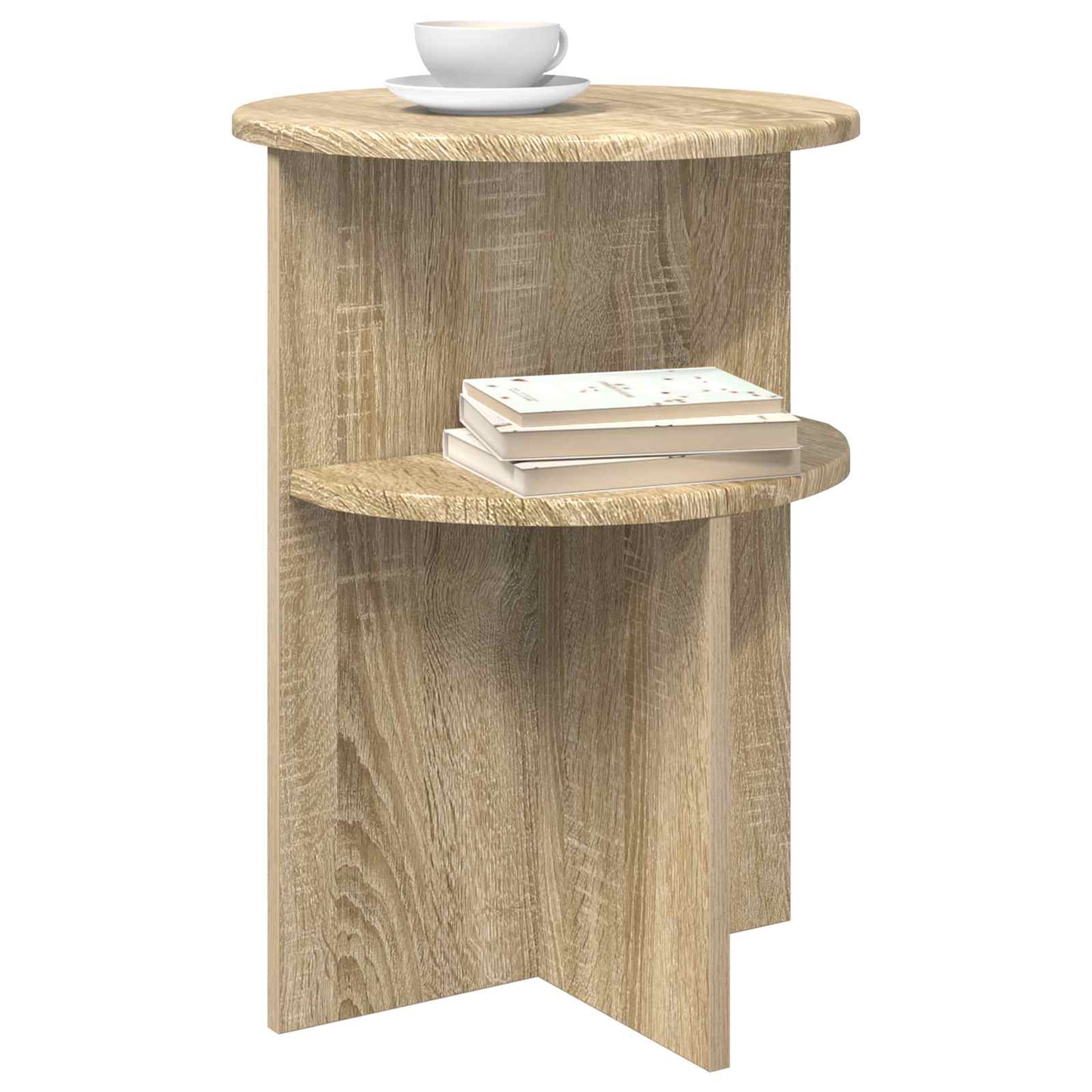vidaXL Side Table Sonoma Oak Ø 39.5 x 55 cm Engineered Wood