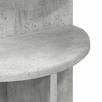 vidaXL Side Table Concrete Grey Ø 39.5 x 55 cm Engineered Wood