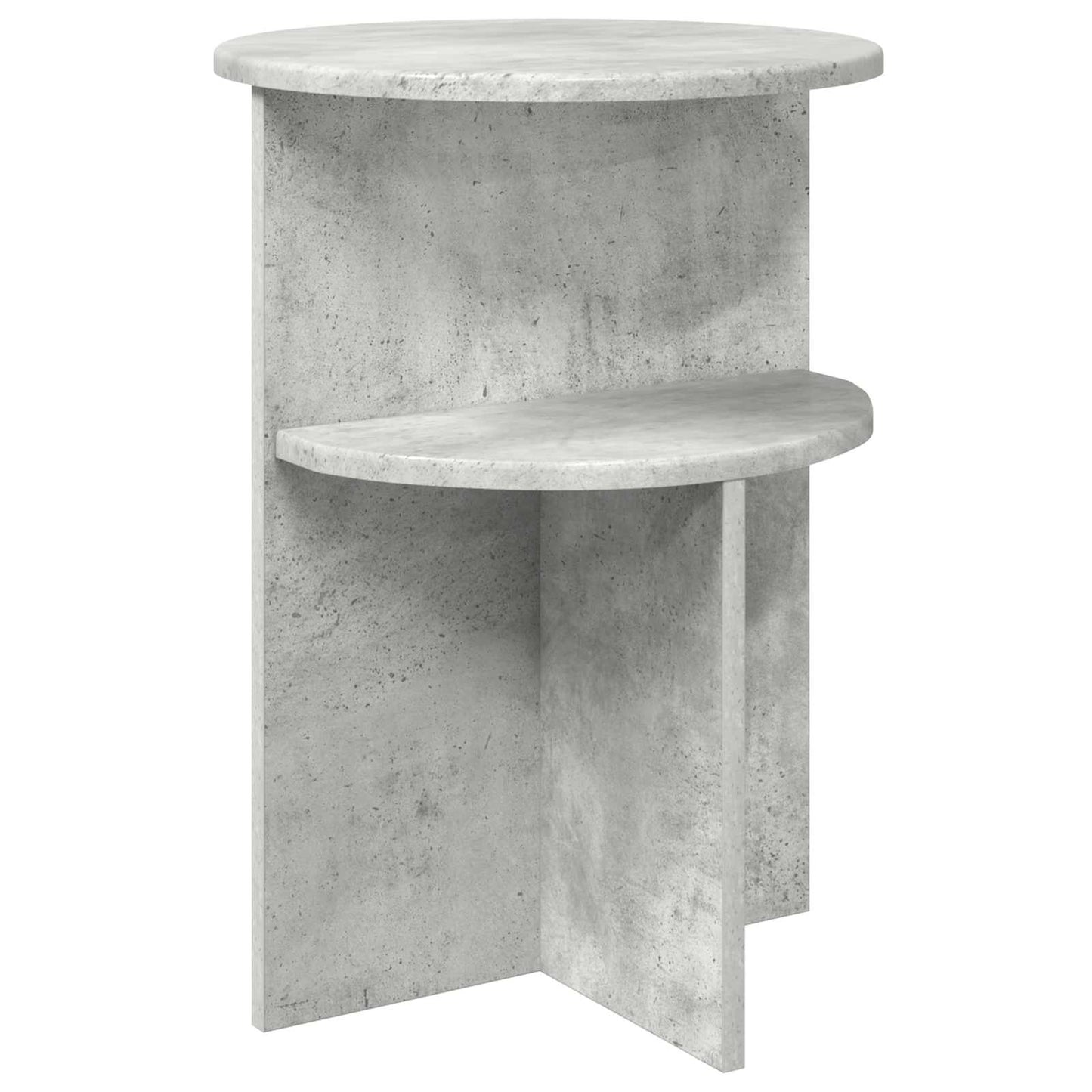 vidaXL Side Table Concrete Grey Ø 39.5 x 55 cm Engineered Wood