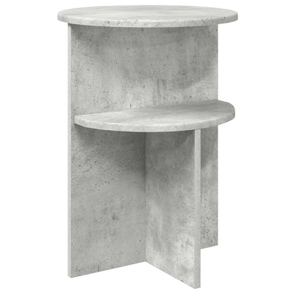 vidaXL Side Table Concrete Grey Ø 39.5 x 55 cm Engineered Wood