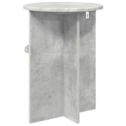 vidaXL Side Table Concrete Grey Ø 39.5 x 55 cm Engineered Wood