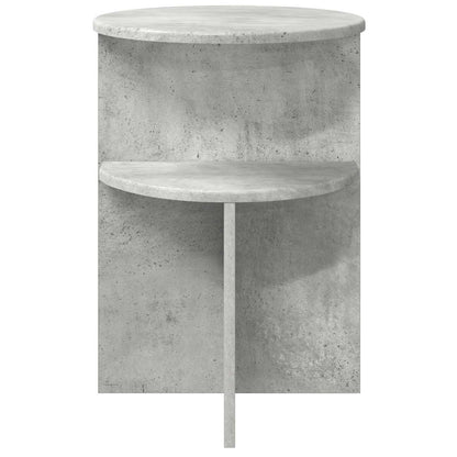vidaXL Side Table Concrete Grey Ø 39.5 x 55 cm Engineered Wood