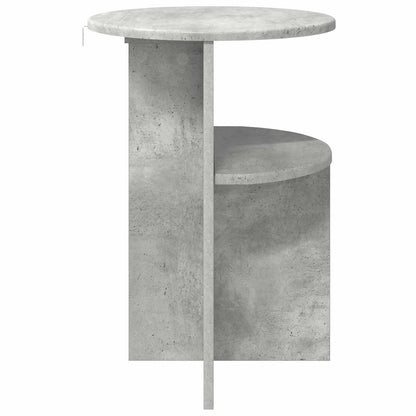 vidaXL Side Table Concrete Grey Ø 39.5 x 55 cm Engineered Wood