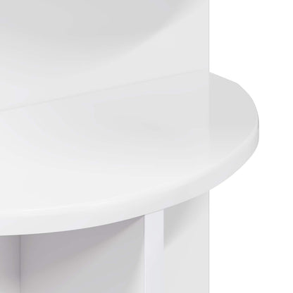 vidaXL Side Table High Gloss White Ø 39.5 x 55 cm Engineered Wood