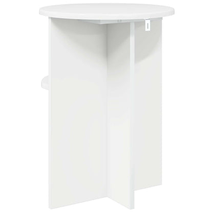 vidaXL Side Table High Gloss White Ø 39.5 x 55 cm Engineered Wood
