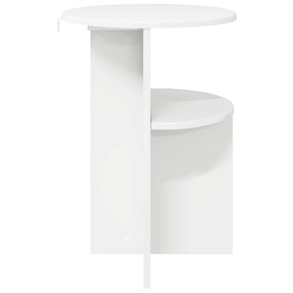 vidaXL Side Table High Gloss White Ø 39.5 x 55 cm Engineered Wood