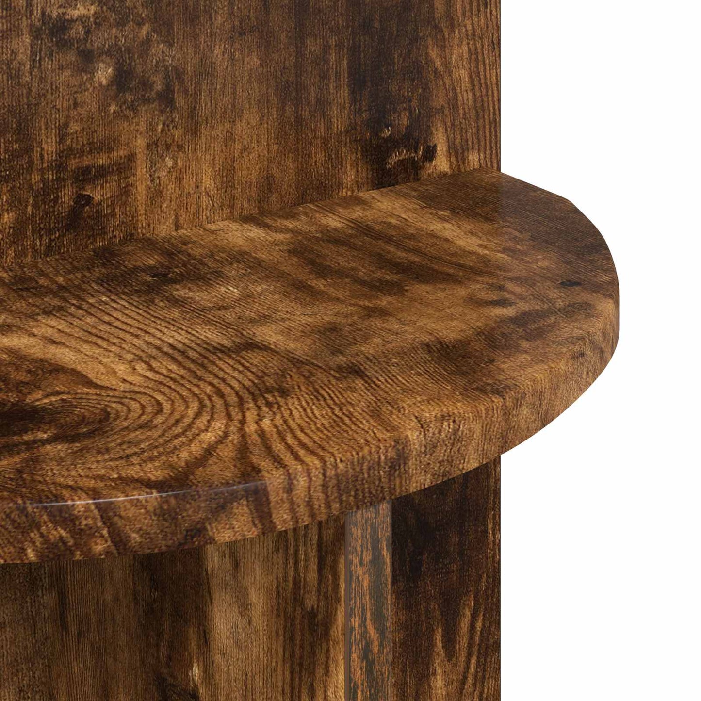 vidaXL Side Table Smoked Oak Ø 39.5 x 55 cm Engineered Wood