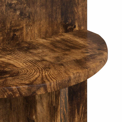 vidaXL Side Table Smoked Oak Ø 39.5 x 55 cm Engineered Wood