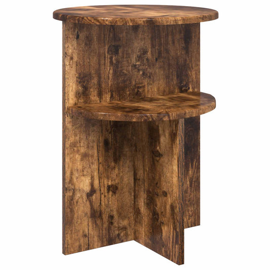 vidaXL Side Table Smoked Oak Ø 39.5 x 55 cm Engineered Wood