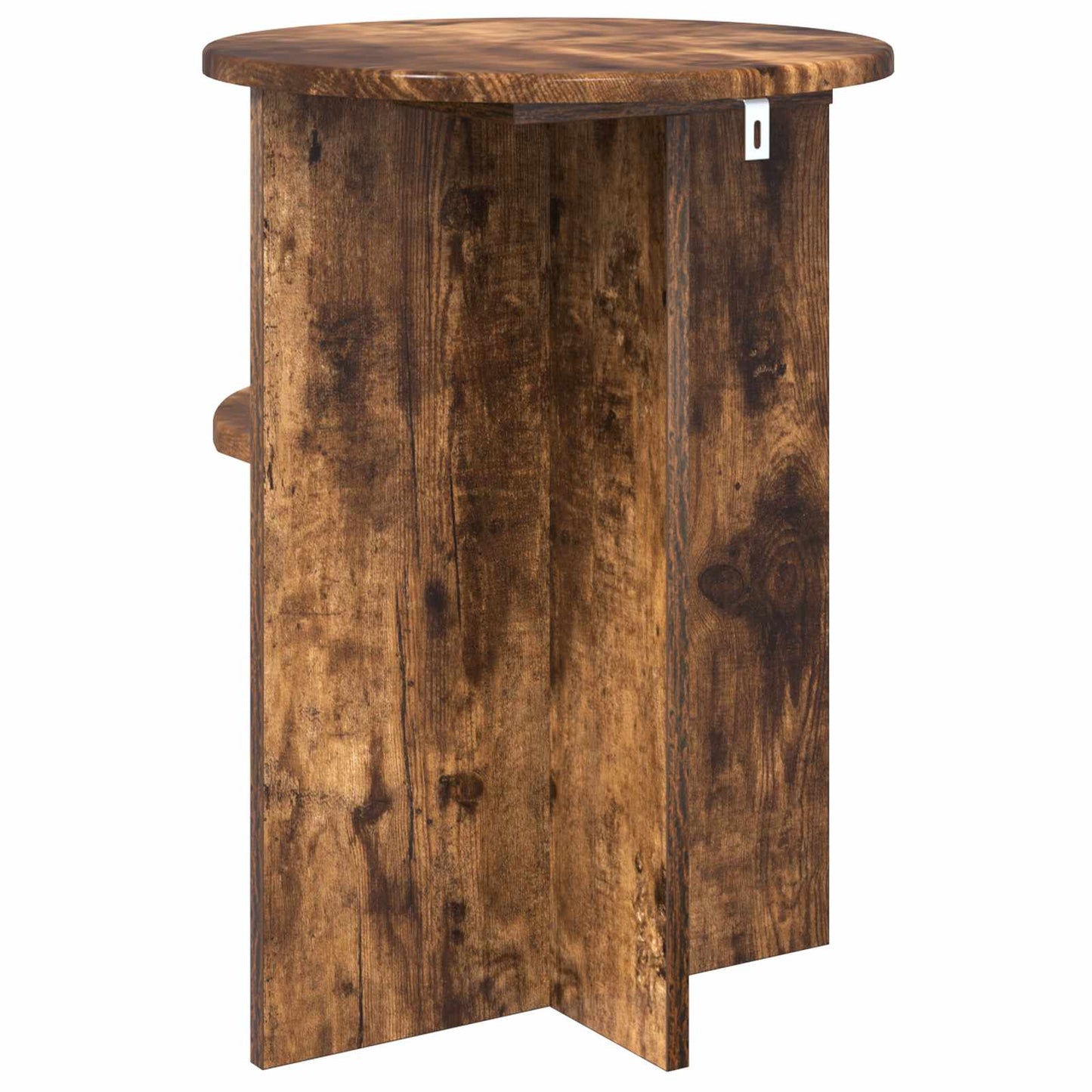 vidaXL Side Table Smoked Oak Ø 39.5 x 55 cm Engineered Wood