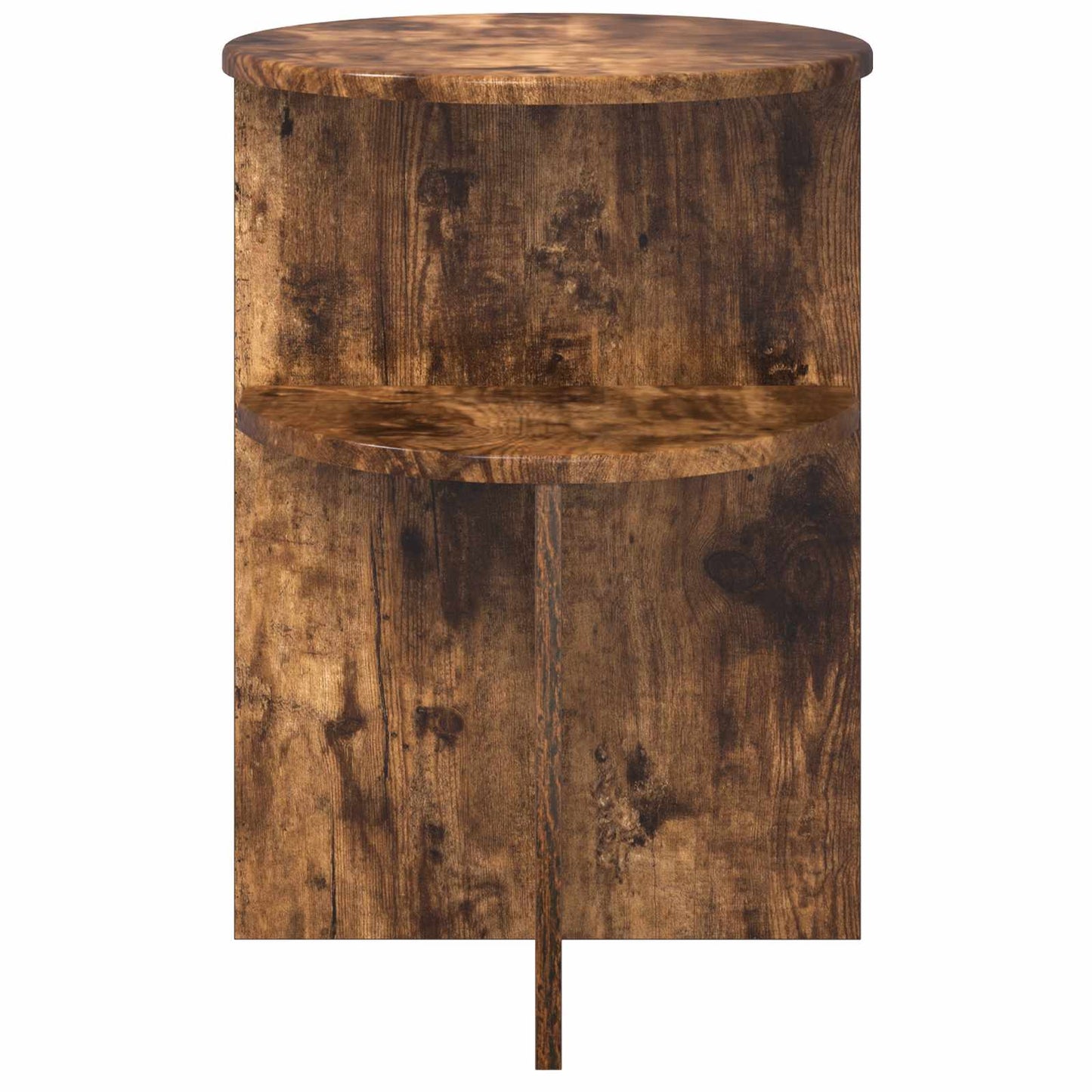 vidaXL Side Table Smoked Oak Ø 39.5 x 55 cm Engineered Wood