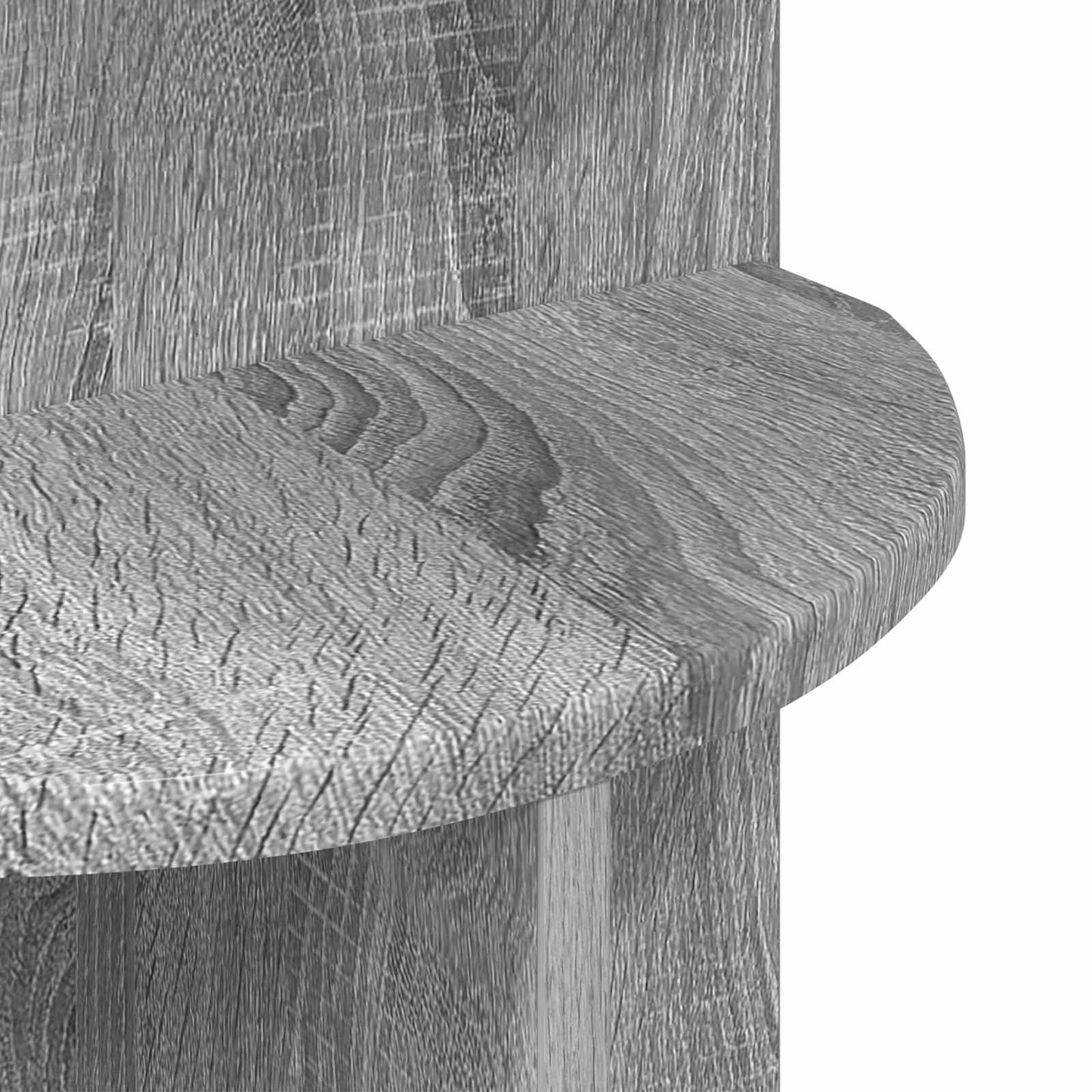 vidaXL Side Table Grey Sonoma Ø 39.5 x 55 cm Engineered Wood