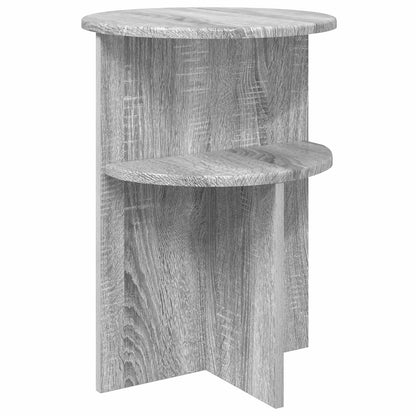 vidaXL Side Table Grey Sonoma Ø 39.5 x 55 cm Engineered Wood