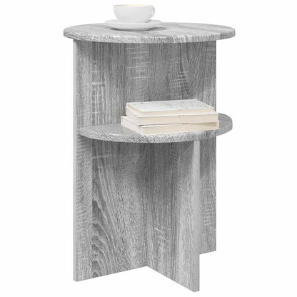vidaXL Side Table Grey Sonoma Ø 39.5 x 55 cm Engineered Wood