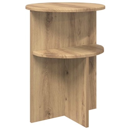 vidaXL Side Table Artisan Oak Ø 39.5 x 55 cm Engineered Wood