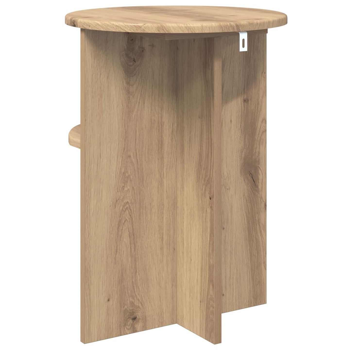 vidaXL Side Table Artisan Oak Ø 39.5 x 55 cm Engineered Wood
