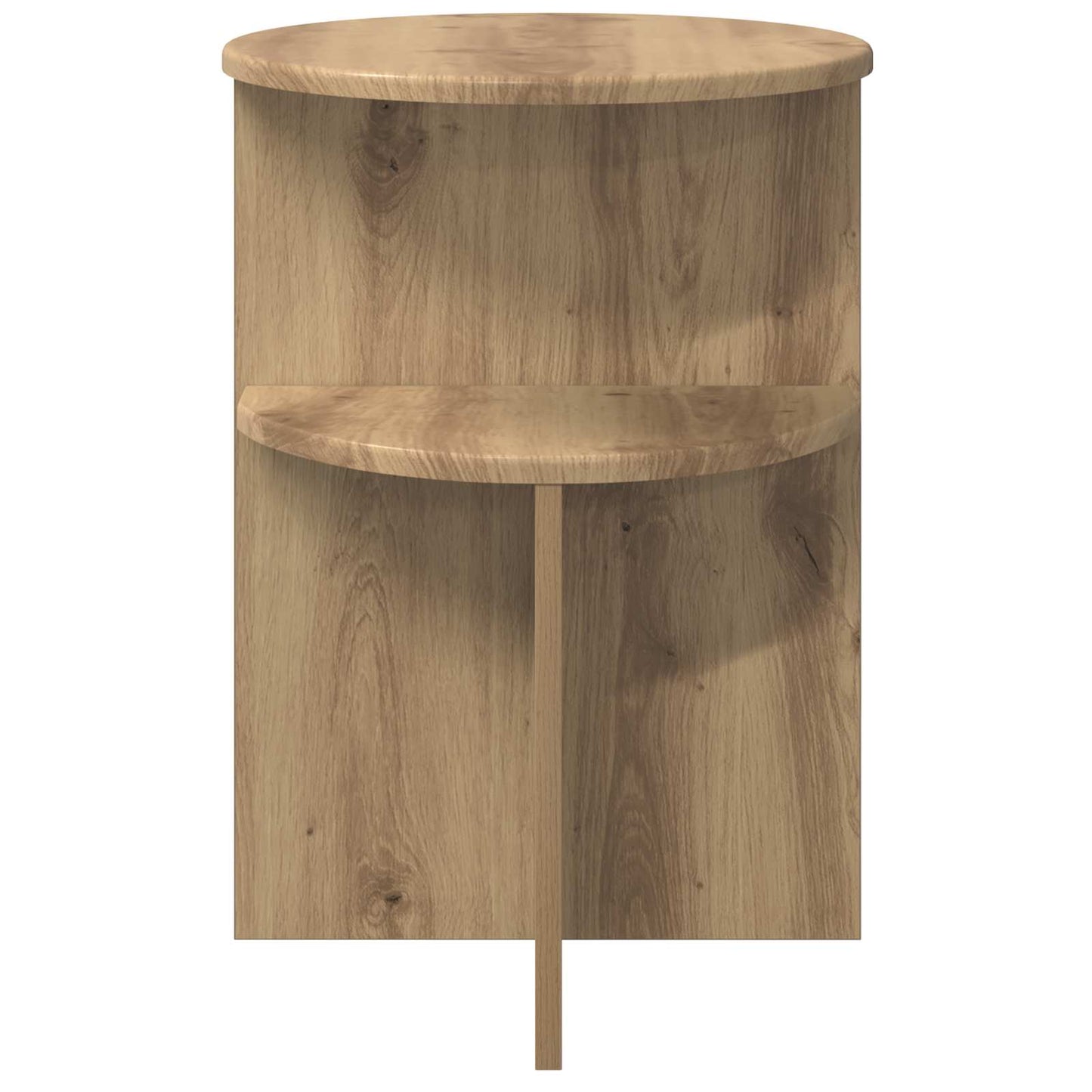 vidaXL Side Table Artisan Oak Ø 39.5 x 55 cm Engineered Wood