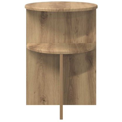 vidaXL Side Table Artisan Oak Ø 39.5 x 55 cm Engineered Wood