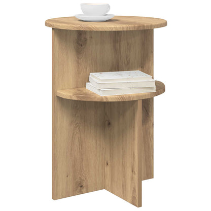 vidaXL Side Table Artisan Oak Ø 39.5 x 55 cm Engineered Wood