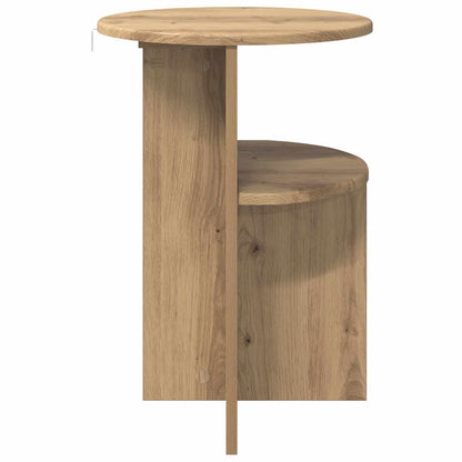 vidaXL Side Table Artisan Oak Ø 39.5 x 55 cm Engineered Wood