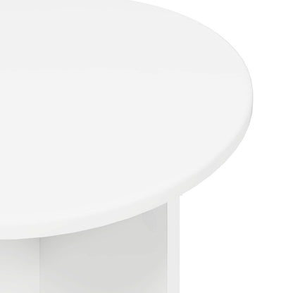 vidaXL Side Table Set 2 pcs White Ø 45 x 35 cm Engineered Wood