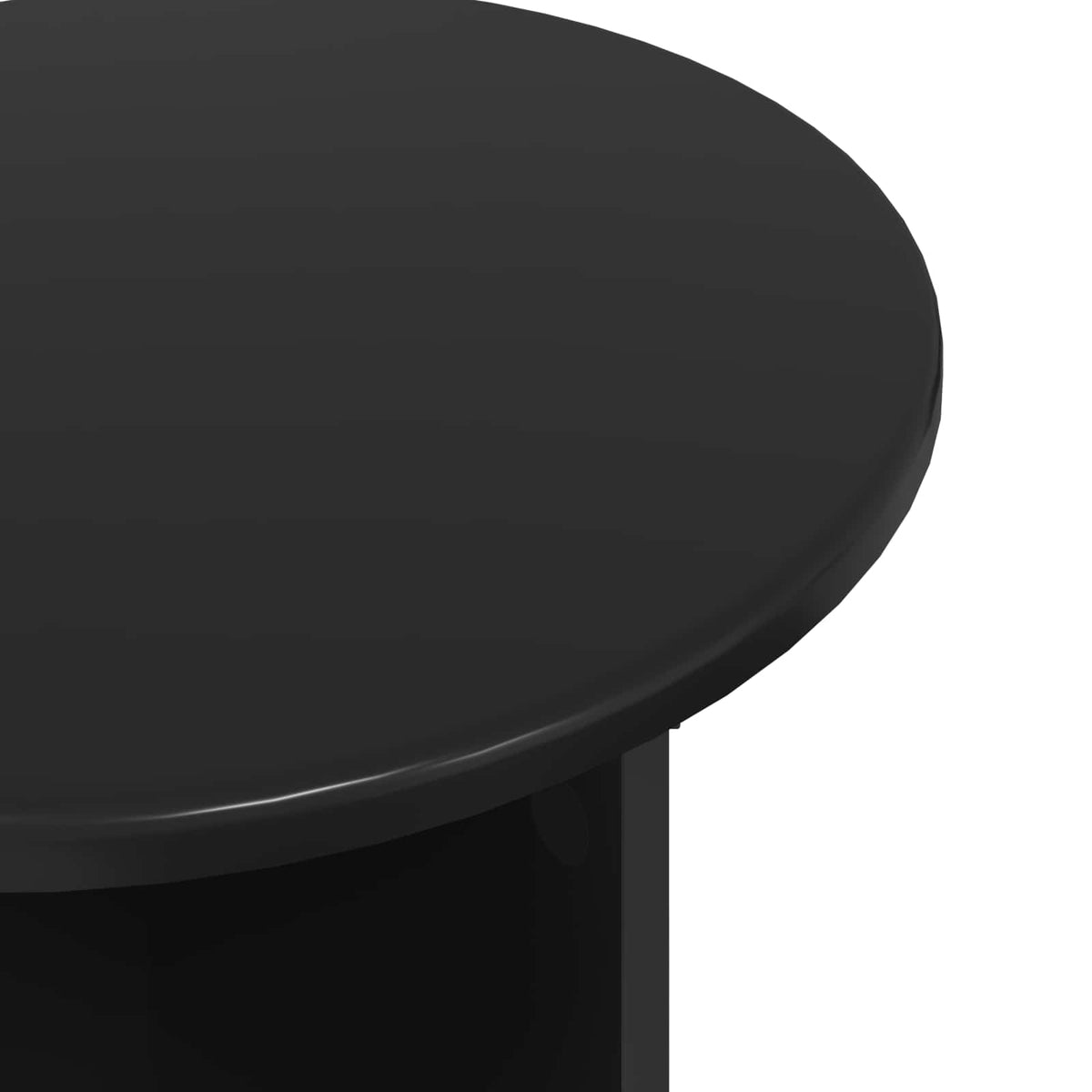 vidaXL Side Table Set 2 pcs Black Ø 45 x 35 cm Engineered Wood