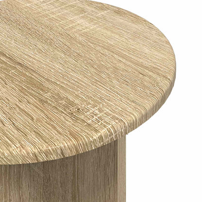 vidaXL Side Table Set 2 pcs Sonoma Oak Ø 45 x 35 cm Engineered Wood