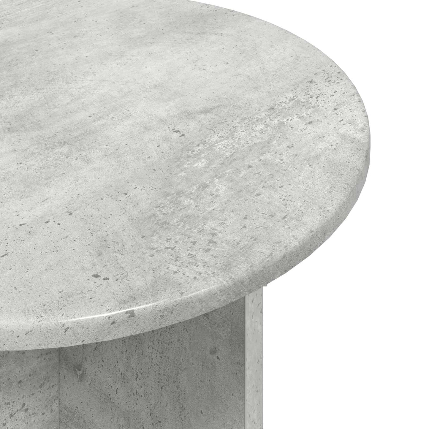 vidaXL Side Table Set 2 pcs Concrete Grey Ø 45 x 35 cm Engineered Wood