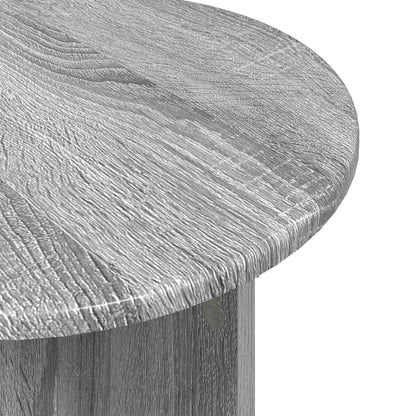 vidaXL Side Table Set with Storage 2 pcs Grey Sonoma Engineered Wood