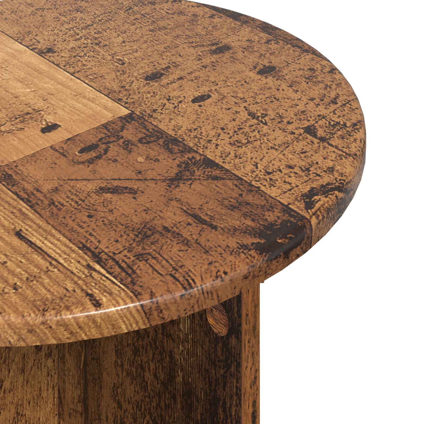 vidaXL Side Table Set 2 pcs Old Wood Ø 45 x 35 cm Engineered Wood