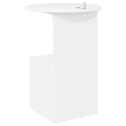vidaXL Side Table White Ø 39.5 x 55 cm Engineered Wood