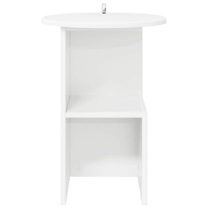 vidaXL Side Table White Ø 39.5 x 55 cm Engineered Wood