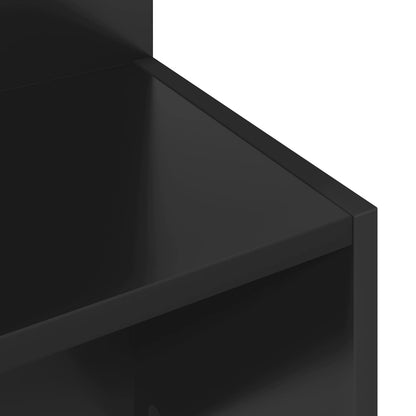 vidaXL Side Table Black Oak Ø 39.5 x 55 cm Engineered Wood