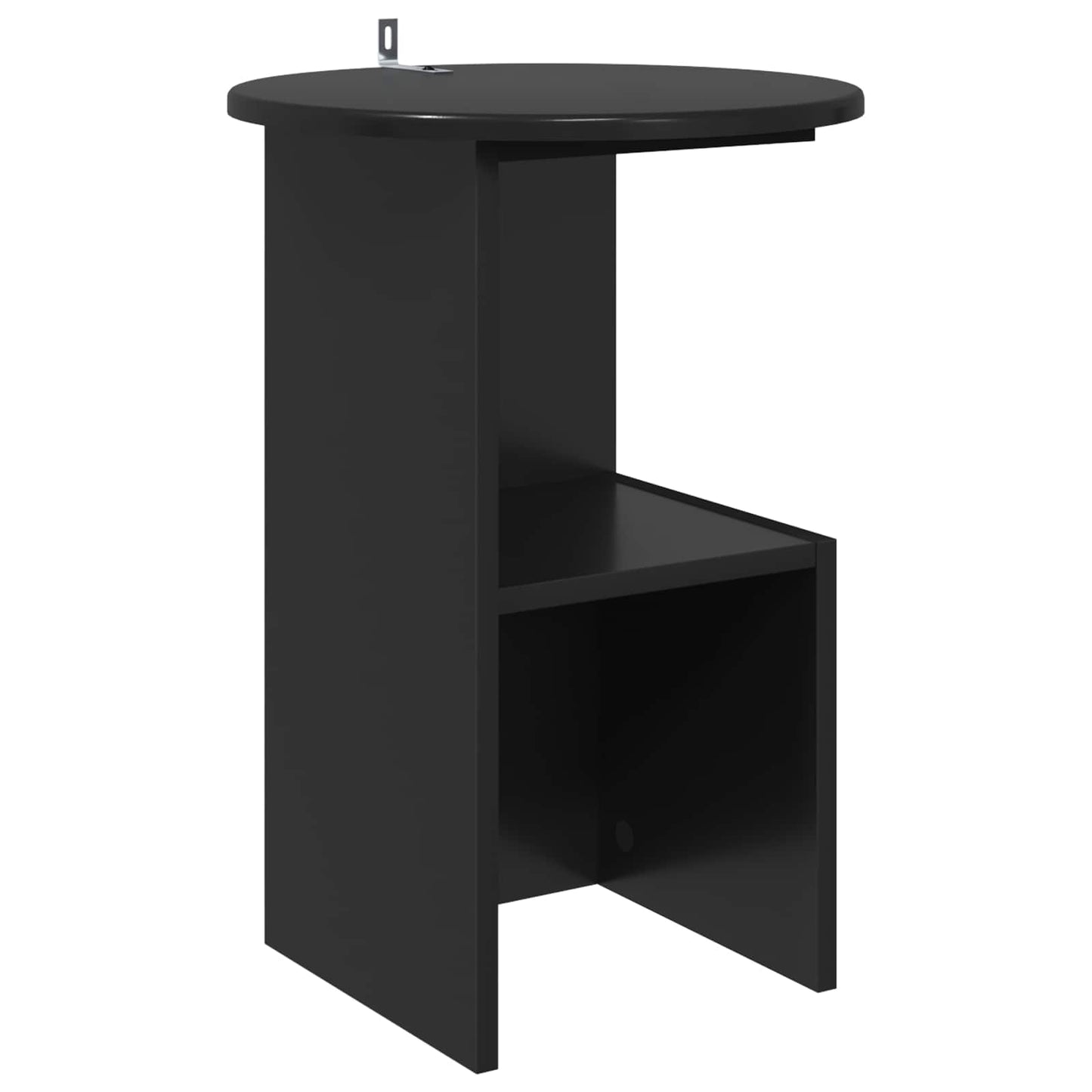 vidaXL Side Table Black Oak Ø 39.5 x 55 cm Engineered Wood