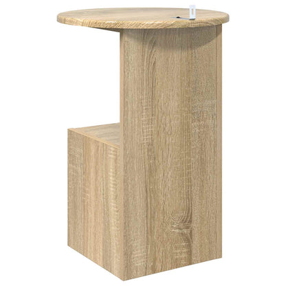 vidaXL Side Table Sonoma Oak Ø 39.5 x 55 cm Engineered Wood