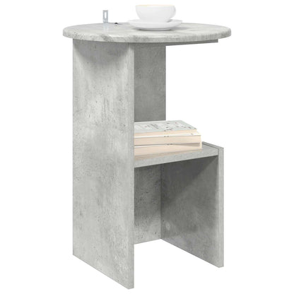 vidaXL Side Table Concrete Grey Ø 39.5 x 55 cm Engineered Wood
