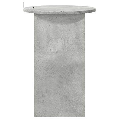 vidaXL Side Table Concrete Grey Ø 39.5 x 55 cm Engineered Wood