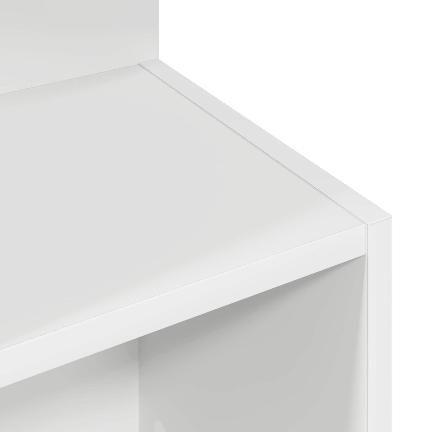 vidaXL Side Table High Gloss White Ø 39.5 x 55 cm Engineered Wood